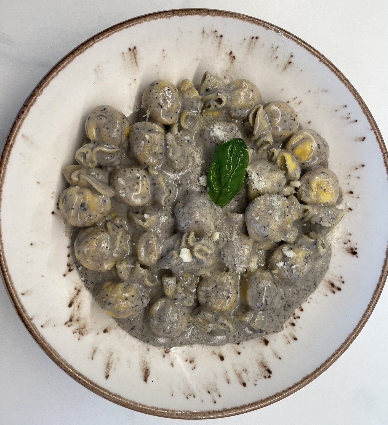 Saccotini de pera y gorgonzola