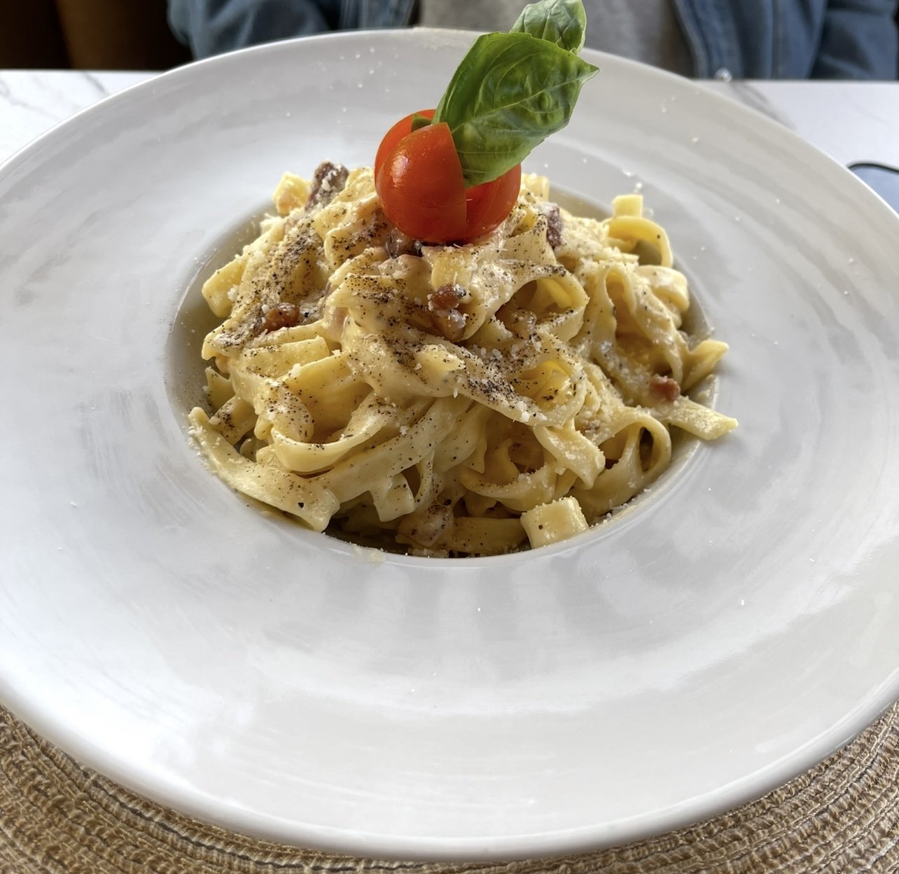 Tagliatele a la carbonara